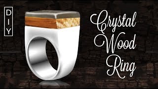 DIY Crystal Wood Ring [upl. by Quirita698]