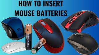 How to insert or replace batteries in a wireless mouse [upl. by Sharyl599]