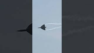 IAF Tejas Jet doing maneuvers over Marina Beach Chennai Airshow iaf tejas indiaairforce shorts [upl. by Irmgard]