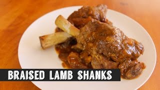 Braised Lamb Shanks Recipe  Quick amp Easy [upl. by Karissa]