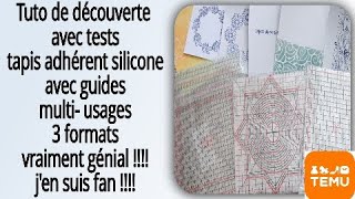 Tuto découverte avec tests tapis adhérent en silicone tuto carterie scrapbooking cardmaking temu [upl. by Melbourne]