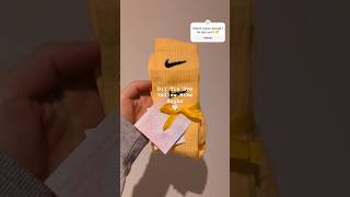 DIY Tie Dye Yellow Nike Socks shorts tiedye tiedyetutorial diytiedye socks [upl. by Annoya540]