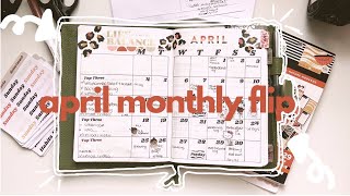 A5 Stalogy Monthly Flipthrough  April 2022 Planner Spreads  How I Use My Planner [upl. by Buyse220]