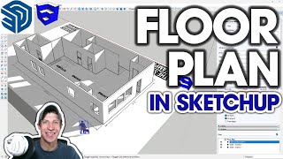 Getting Started with SketchUp Pro for Beginners 5  FLOOR PLAN [upl. by Yemirej]