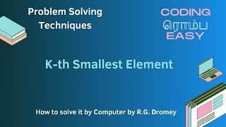 Finding Kth smallest element Partitioning the array  Algorithm explained in Tamil Python code [upl. by Statis610]