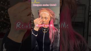 Reinstalling Lace Wig💗Customized Pink Highlight Color amp Layer Cut Tutorial Ft​⁠UlaHair [upl. by Waldos]