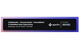 AdapTable and OpenFin Integration [upl. by Eecrad]