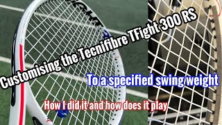 Tecnifibre Tfight 300 rs  how to customise and short review [upl. by Ecinnaj]