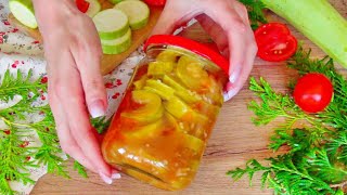 Зимой открыли баночку и АХНУЛИ как ВКУСНО Самый вкусный Салат из КАБАЧКОВ на Зиму Рецепт от 8 ЛОЖЕК [upl. by Wilser14]