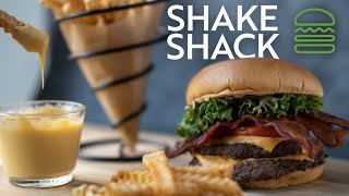 Homemade ShakeShack  Shackburger  Cheese Fries  ASMR [upl. by Nimocks]