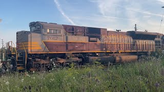 CPKC 135 switching at Walkerville with CP 7012 trailing second [upl. by Bromleigh]