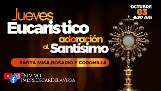 EN VIVO🔴Jueves Eucaristico y Sacerdotal I Santa Misa Rosario Coronilla I PadreOscarDeLaVega [upl. by Wylie]