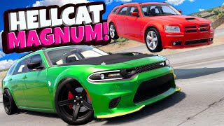 This HELLCAT Dodge Magnum is a BEAST for Police Chases in BeamNG Drive Mods [upl. by Ireva]