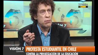 Visión Siete Se intensifica la protesta estudiantil en Chile [upl. by Daffi755]