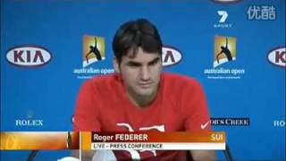 2011 Australian Open Roger Federer SF Press Conference After Lost to Djokovic [upl. by Huskey]