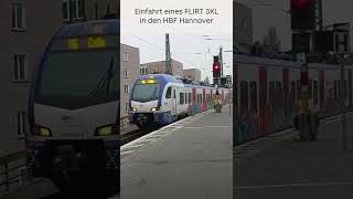 Einfahrt eines Stadler FLIRT 3 XL der SBahn Hannover in den Hannover Hbf trainspotting graffiti [upl. by Aihsoj548]