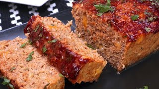 Cheesy BBQ Turkey Meatloaf [upl. by Poock54]