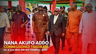 Nana Akufo Addo Commissions Takoradi Harbour New Oil amp Gas Service Terminal Port [upl. by Lanta]