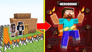 HEROBRINE Tấn Công Nhà Được Bảo Vệ Bởi bqThanh và Ốc Trong Minecraft [upl. by Julianna749]