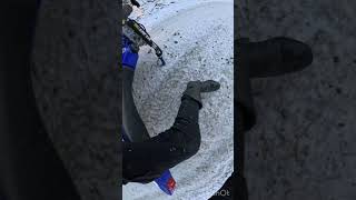 Fish tailing on snow yamaha dirtbike dirtbiker [upl. by Eilarol306]