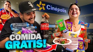 METIMOS TODA ESTA COMIDA AL CINE A ESCONDIDAS  podremos meter CARNE ASADA 😨 [upl. by Bremen]