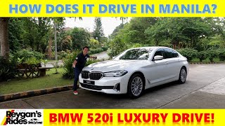 Driving The BMW 520i Luxury In Manila Car Review [upl. by Bevvy339]