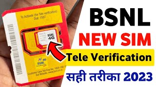 BSNL Sim Ka Tele Verification Kaise Kare How To BSNL Activate New Process BSNL Sim Chalu Kaise Kare [upl. by Lydon]