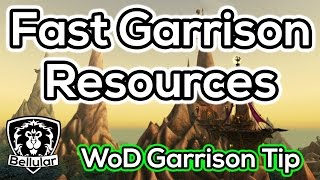 Overpowered Garrison Resource Method GuideTip  Warlords of Draenor [upl. by Einnov]