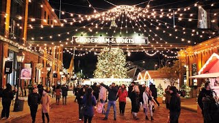 Canada Christmas Market in TORONTO Distillery District ❄️ Winter Village [upl. by Icart]