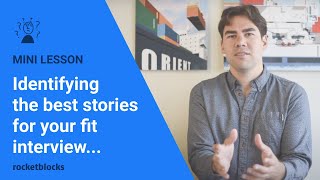 How to find the right stories for the fit portion of consulting interviews [upl. by Llerref]