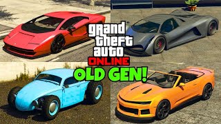 TOP 5 FASTEST CARS IN GTA ONLINE OLD GEN UPDATED AUGUST 2024 [upl. by Imnubulo]