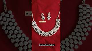 Jewellery Set Rental Rs300 Bookings 9345669526 jewellery rental stone makeup [upl. by Werdnael]