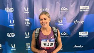 Allie Wilson Leads Start To Finish To Qualify For Womens 800m US Olympic Trials Final [upl. by Etyam]