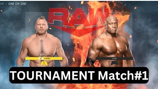 Brock Lesnar vs Bobby Lashley Tournament Match1 [upl. by Gnouhc]