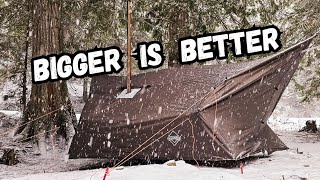 Camp Upgrade With The Onewind Penumbra Hammock Hot Tent Review [upl. by Rehprotsirhc]