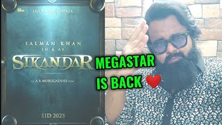 SALMAN KHANS SIKANDER OFFICIAL ANNOUNCEMENT REACTION BY AAMIR ANSARI  EID MUBARAK [upl. by Atirak]