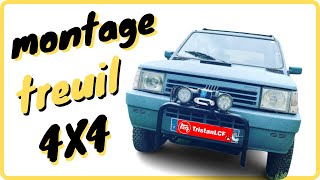 montage treuil 4x4 12v fiat panda 4x4 [upl. by Xonnel]