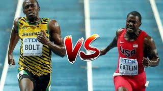 Sprint Rivalries Usain Bolt vs Justin Gatlin  Best HeadtoHeads 20122017 100m 200m and 4x100m [upl. by Zampardi21]