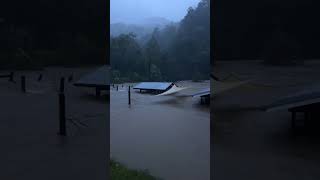 Hurricane Helene floods Wilderness Cove Campground in Saluda NC hurricane helene wnc wncstrong [upl. by Marjana]