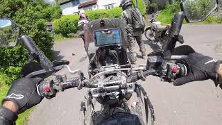 Salisbury Plain green lanes and byways Bike drop and Whiskey throttle during charity group ride [upl. by Taylor]