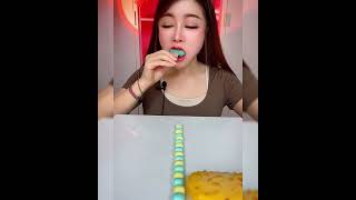 Asmr eating ice cream three flavor Crispy delicious short video [upl. by Alodee]