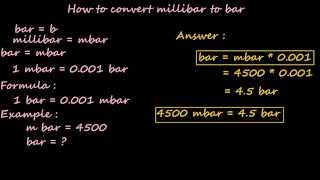 how to convert millibar to bar  pressure converter [upl. by Aniaj289]