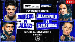 UFC Fight Night Moreno vs Albazi  LIVE STREAM  MMA Fight Companion MAIN CARD ESPN  Edmonton🇨🇦 [upl. by Yltneb]