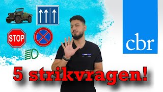 5 GEMENE AUTO THEORIE STRIKVRAGEN van het CBR 🤯🚙 [upl. by Atibat]