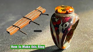 How to Make Mokume Gane Ring at Home [upl. by Thirzi]