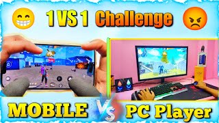 PC player challenge me 1 vs 1  Mobile player vs pc player with 3 finger handcam garena free fire [upl. by Oicnerolf]