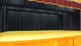 Auditorium stage curtains and motorized rigging Auditorium motorized theater drapes [upl. by Atinna]