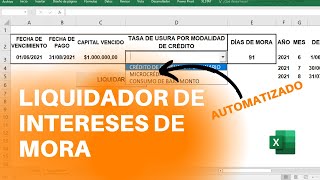 ▶ ¿CÓMO calcular los INTERESES MORATORIOS en EXCEL ➕ [upl. by Cahan862]