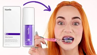 Testing the HiSmile V34 Purple Colour Corrector for Your Teeth  HiSmile Review [upl. by Adle]