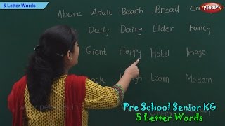 5 Letter Words  Five Letter Phonics Words  Sight Words  Pre School Kindergarten [upl. by Eeznyl]